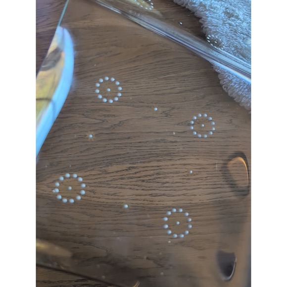 15" Square MCM Glama Glass Atomic Starburst 3 Divisions EUC - Picture 3 of 6